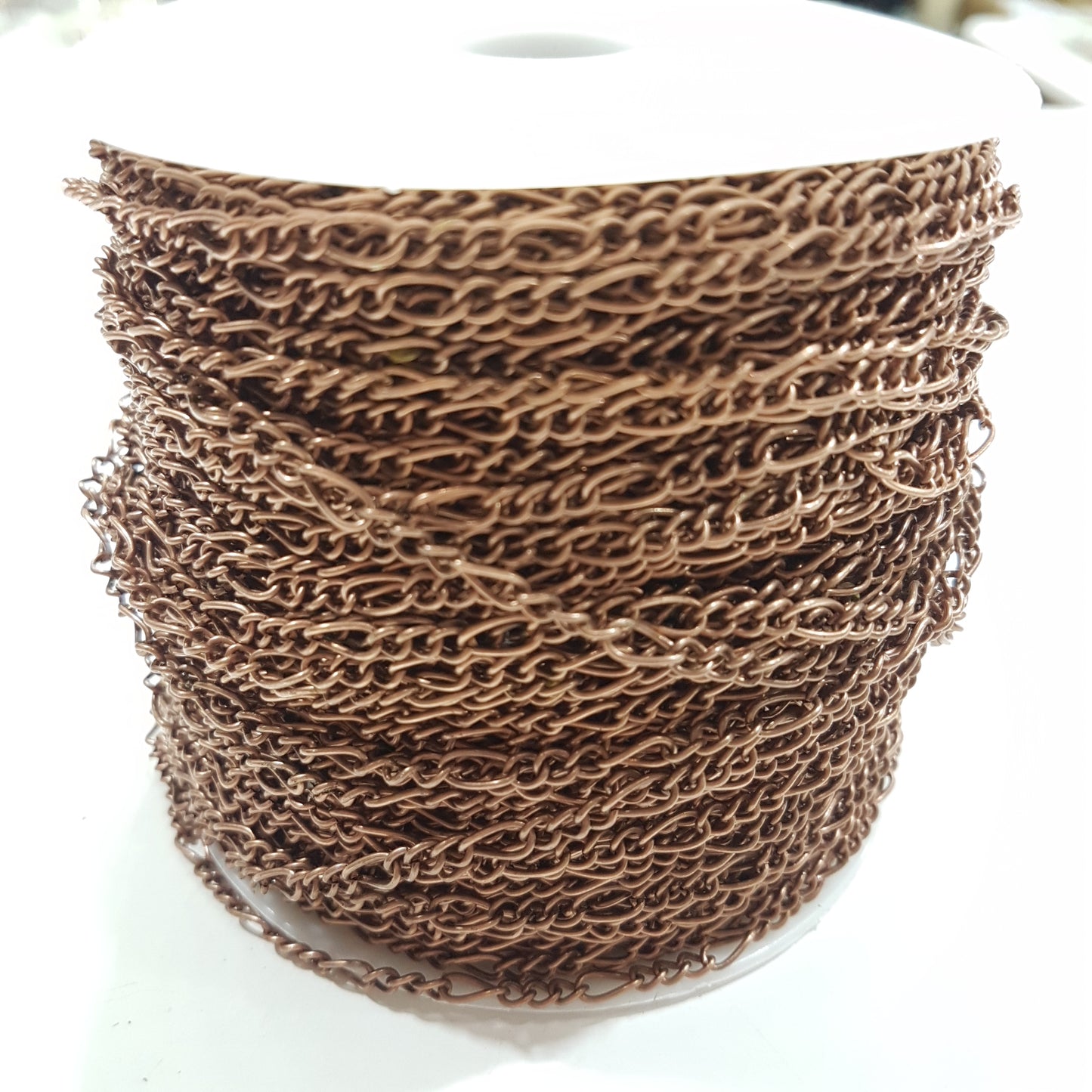 1M Red Copper Figaro Chain