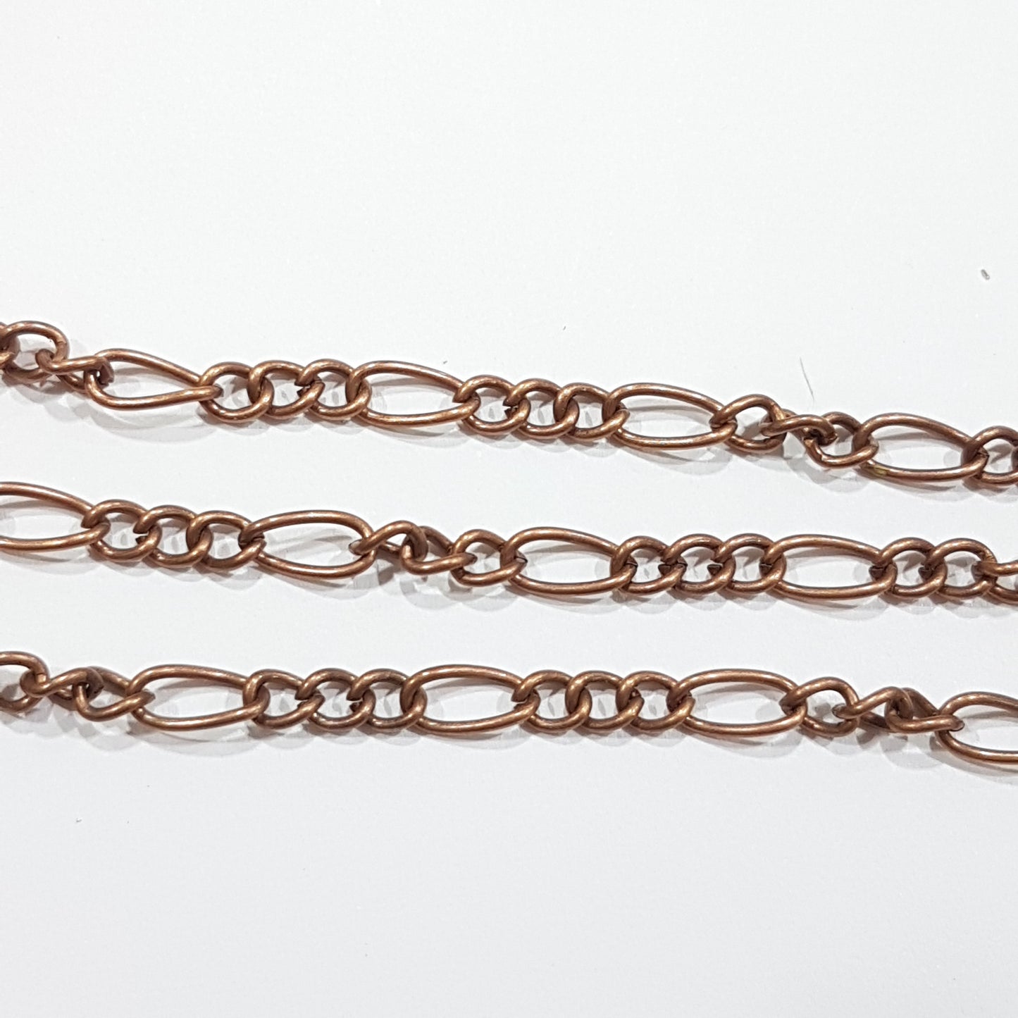 1M Red Copper Figaro Chain