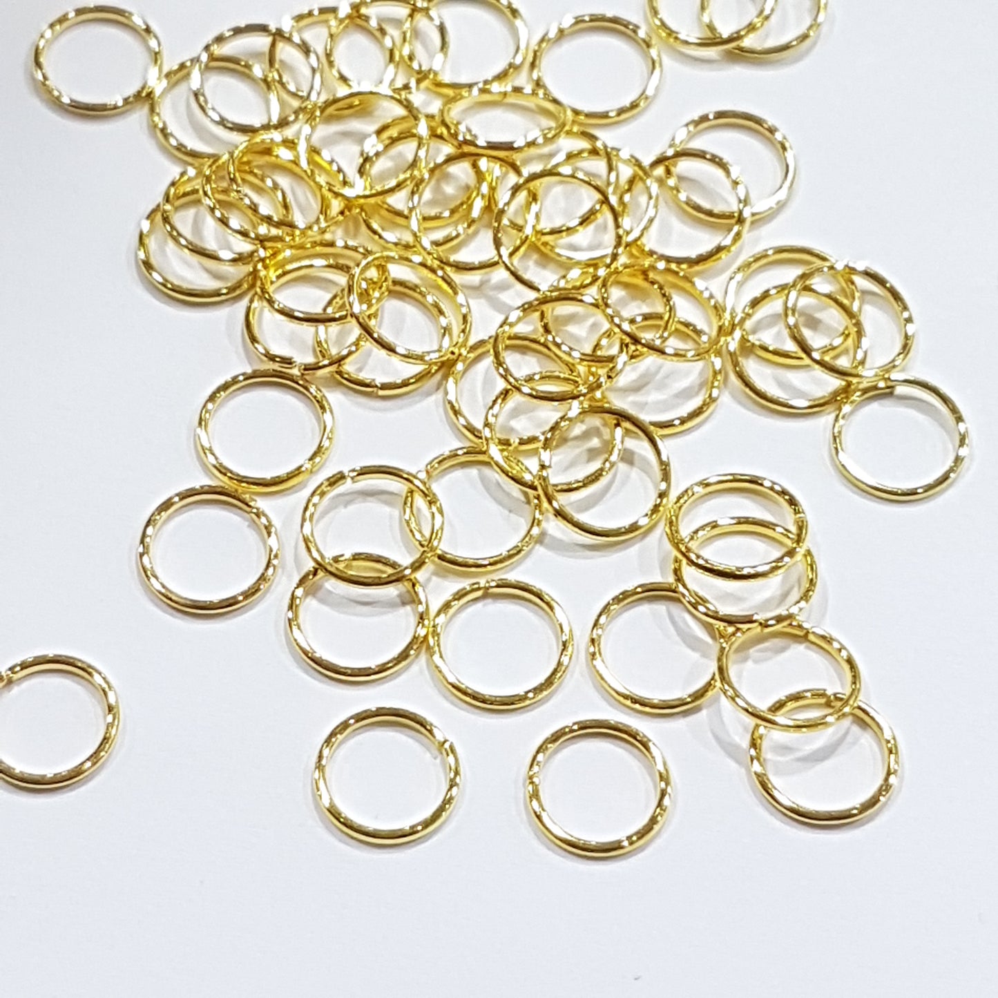 8mm Gold Jump Rings 100pc