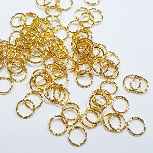 100pc 6mm Gold Jump Rings