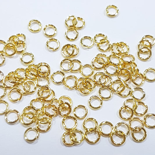 100pc 4mm Gold Jump Rings