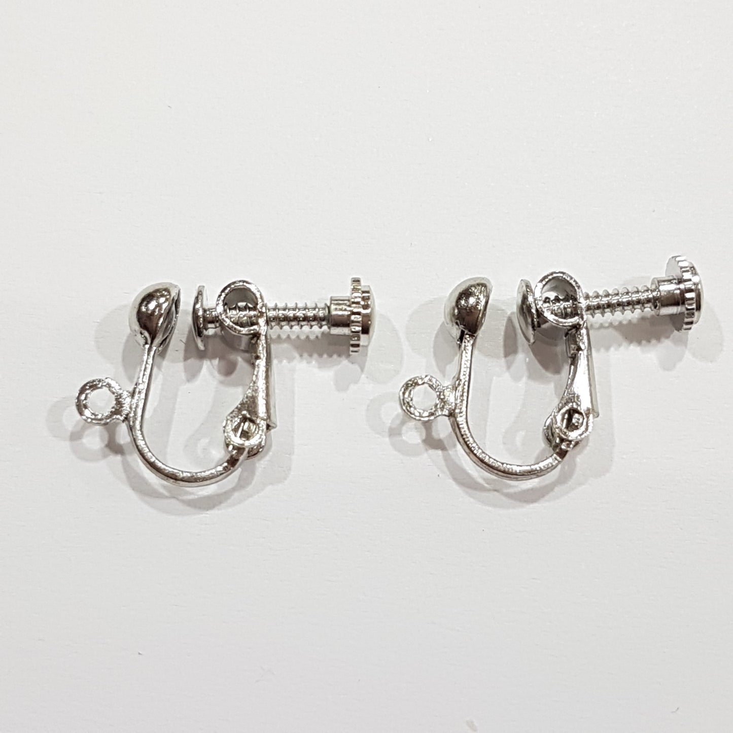Dark Silver Clip On Screw Earring Component