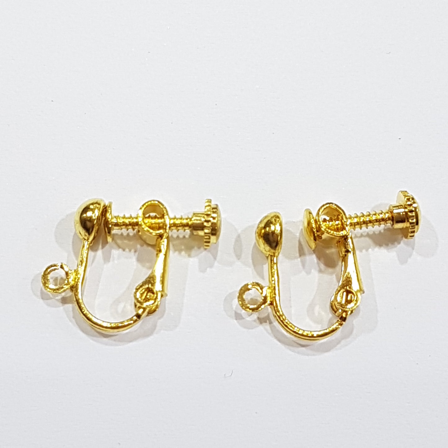Gold Clip On Screw Earring Component