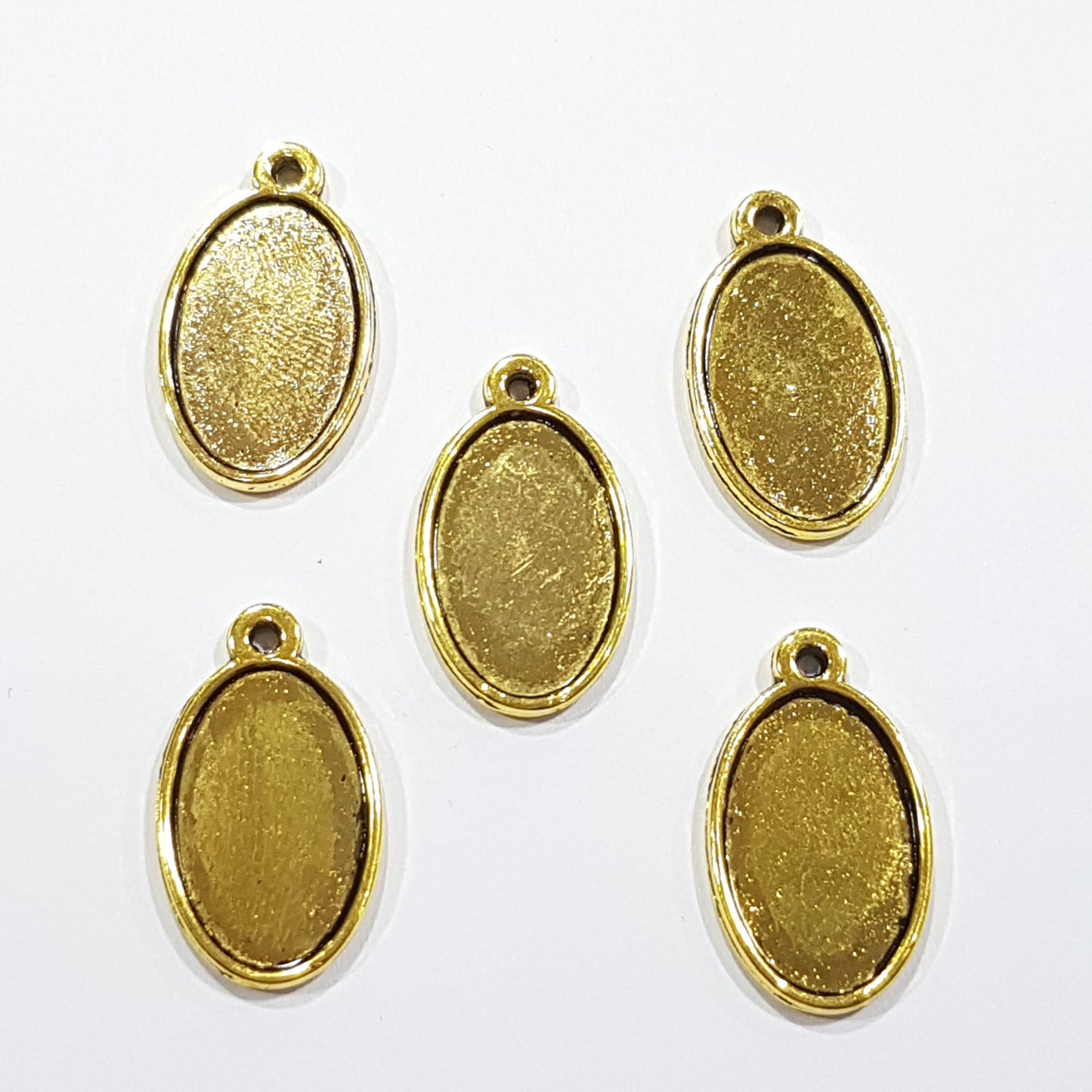 5pc Antique Gold Cabochon Settings