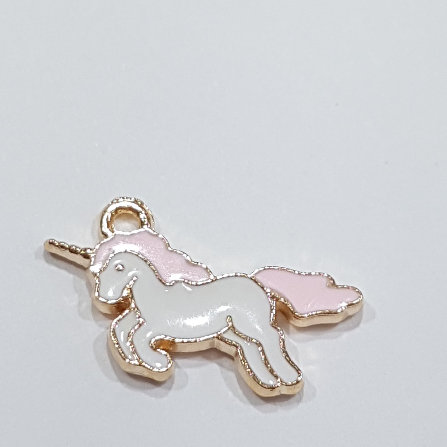 Pink Unicorn Enamel Charm