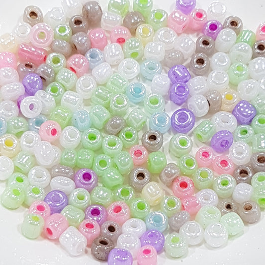 15g 6/0 Mixed Pearl Seed Beads