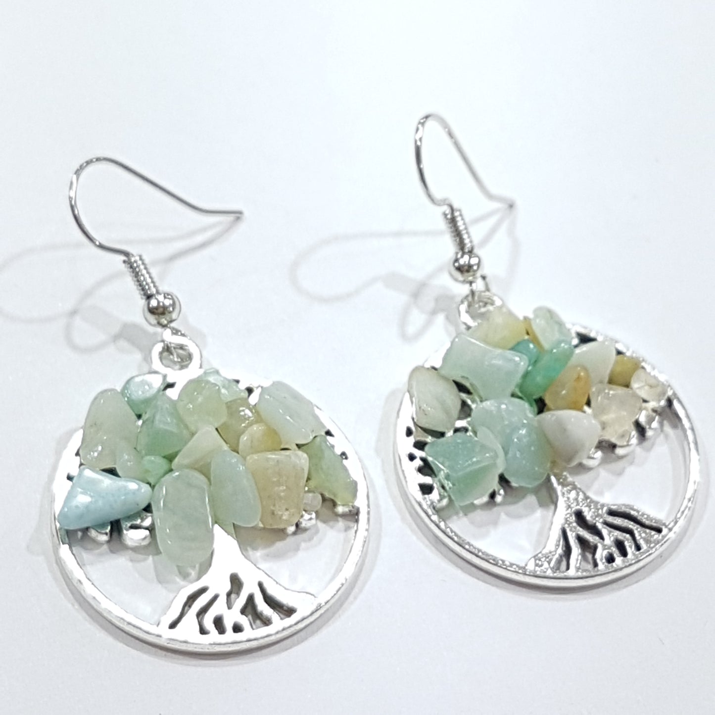Amazonite Tree Of Life Earrings