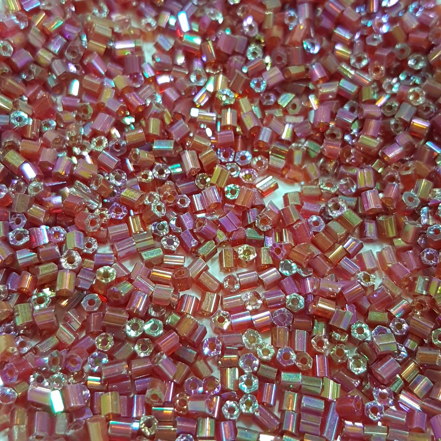 15g 11/0 Red AB 2 Cut Seed Beads