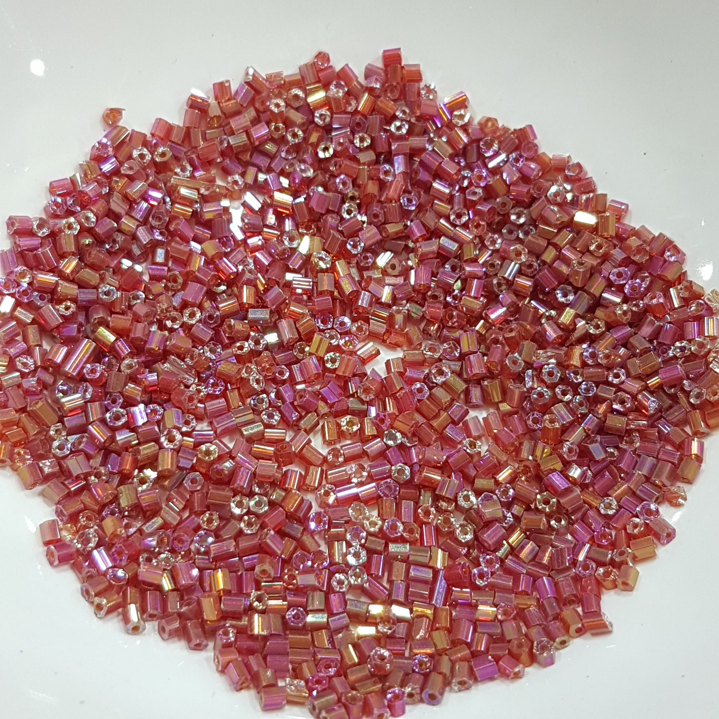 15g 11/0 Red AB 2 Cut Seed Beads