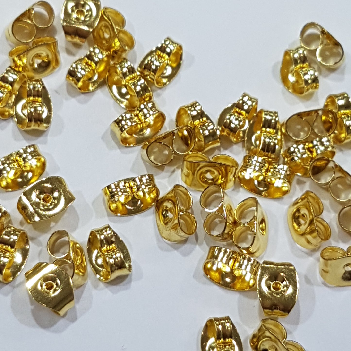 50pc Stainless Steel Gold Earring Backs