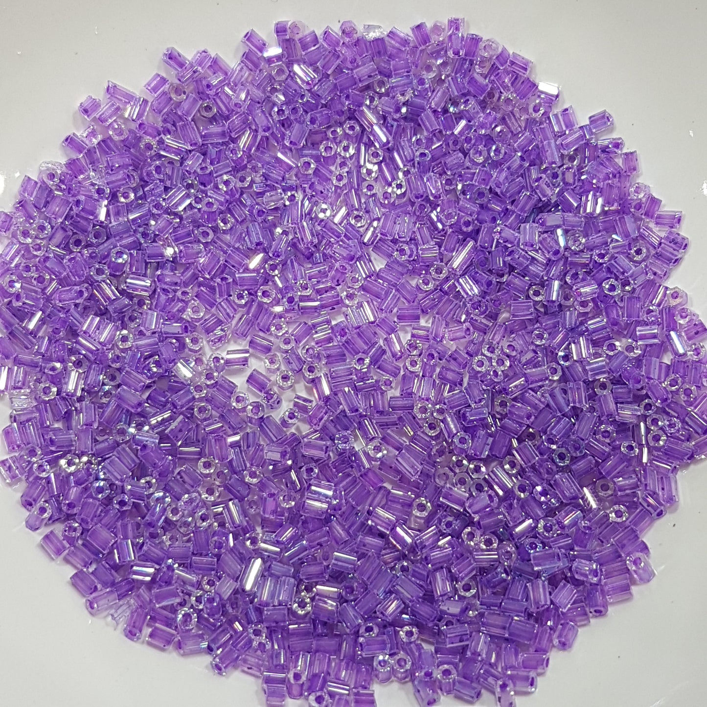 15g Purple AB 2 Cut Seed Beads