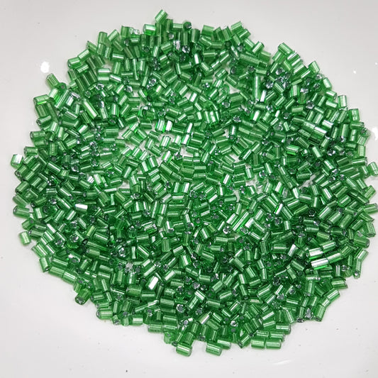 15g 11/0 Green S/L Seed Beads