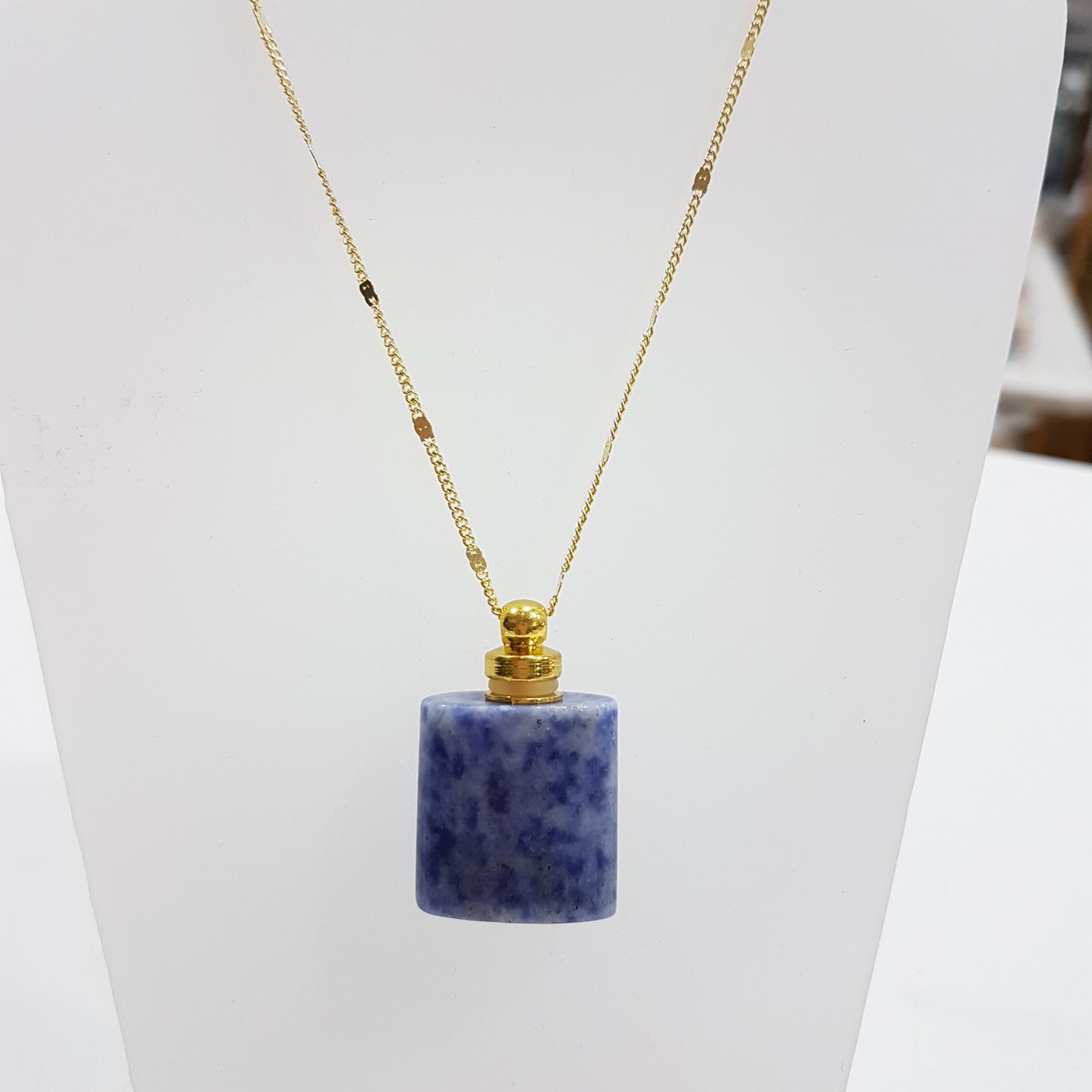 Sodalite Perfume Bottle Necklace