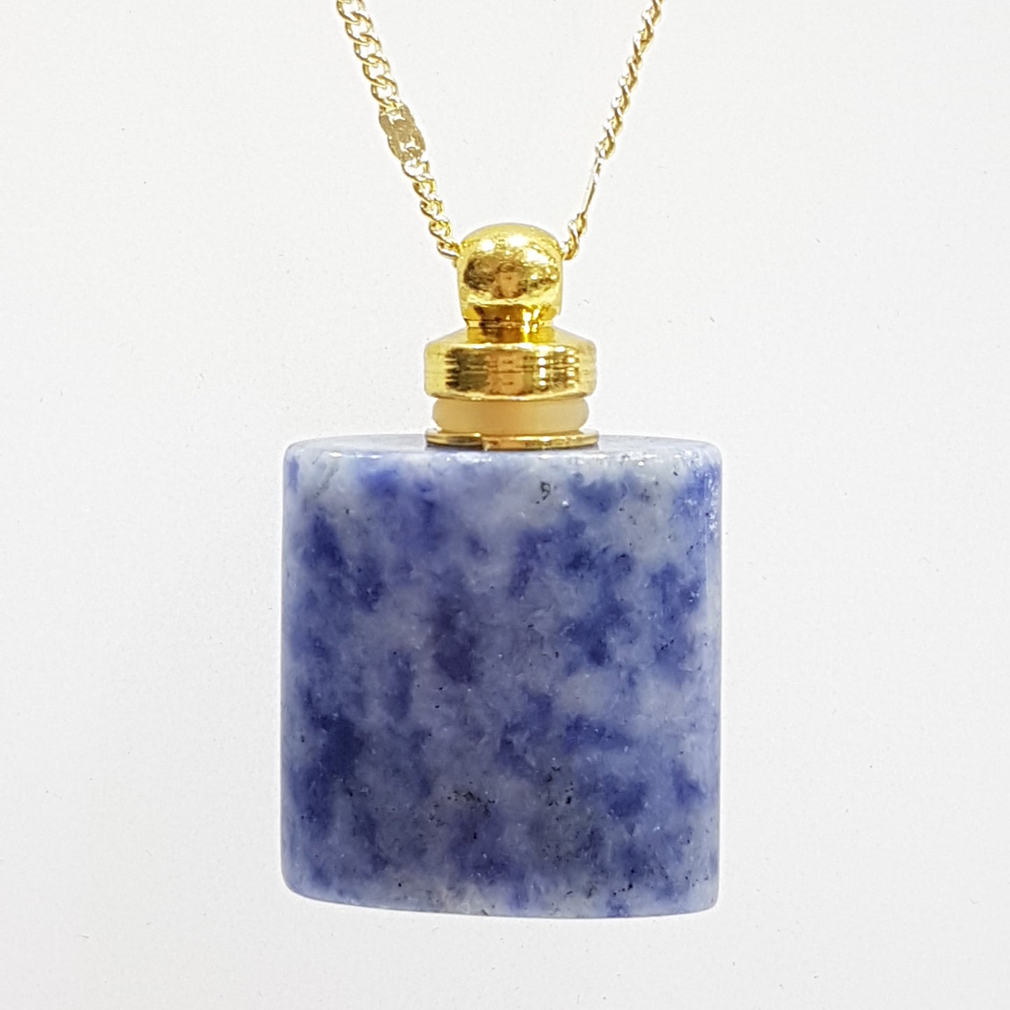 Sodalite Perfume Bottle Necklace