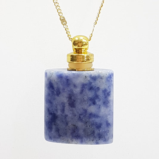 Sodalite Perfume Bottle Necklace