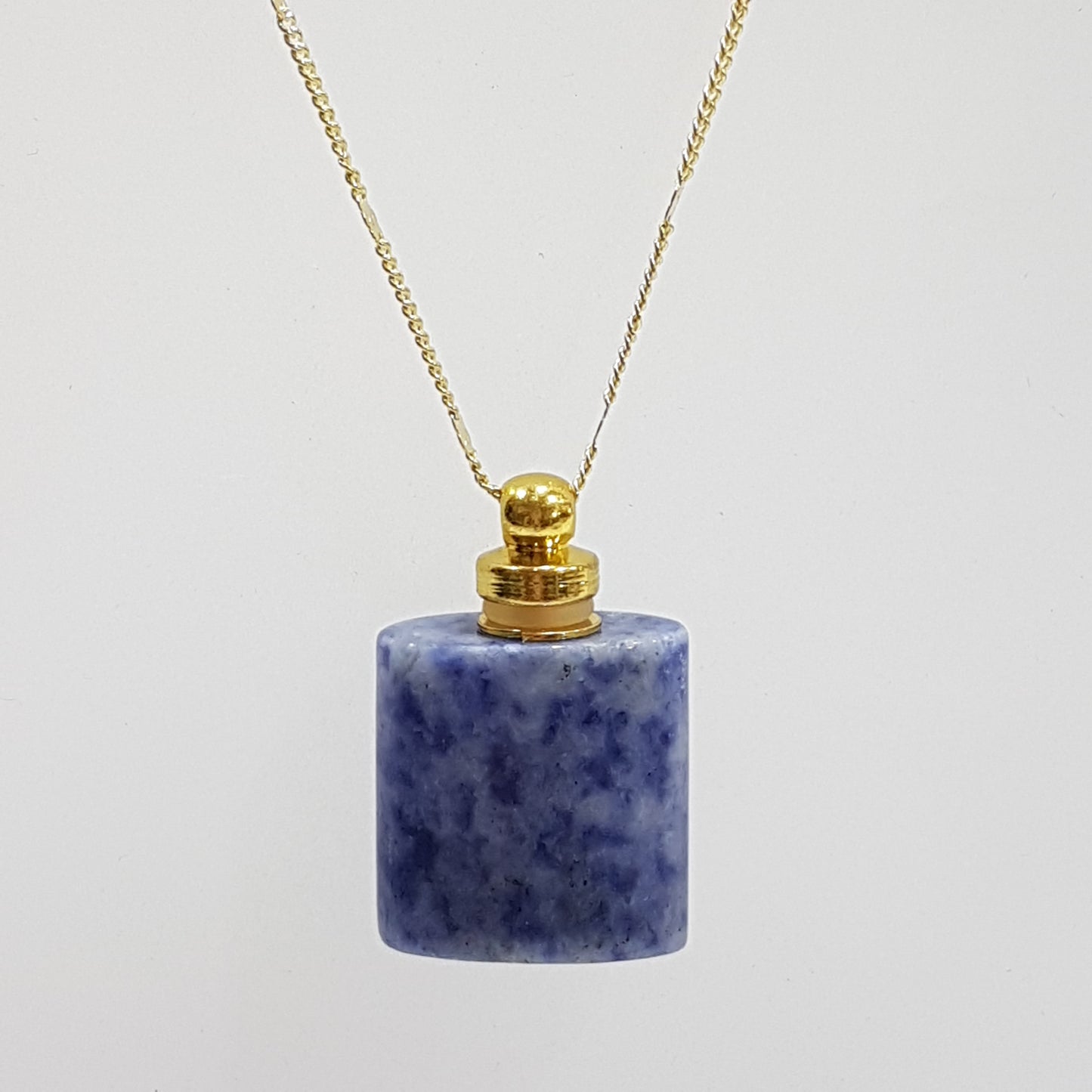 Sodalite Perfume Bottle Necklace