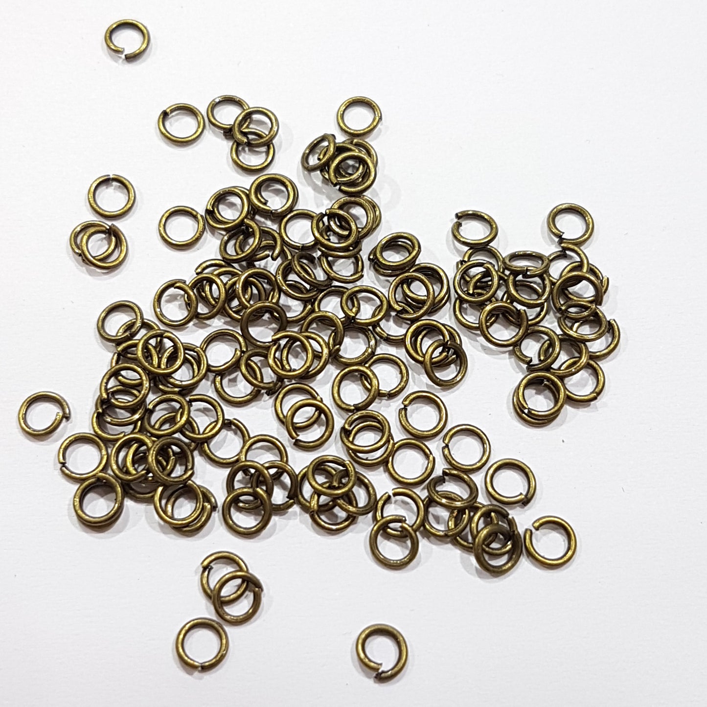 100pc 4mm Antique Bronze Jump Rings