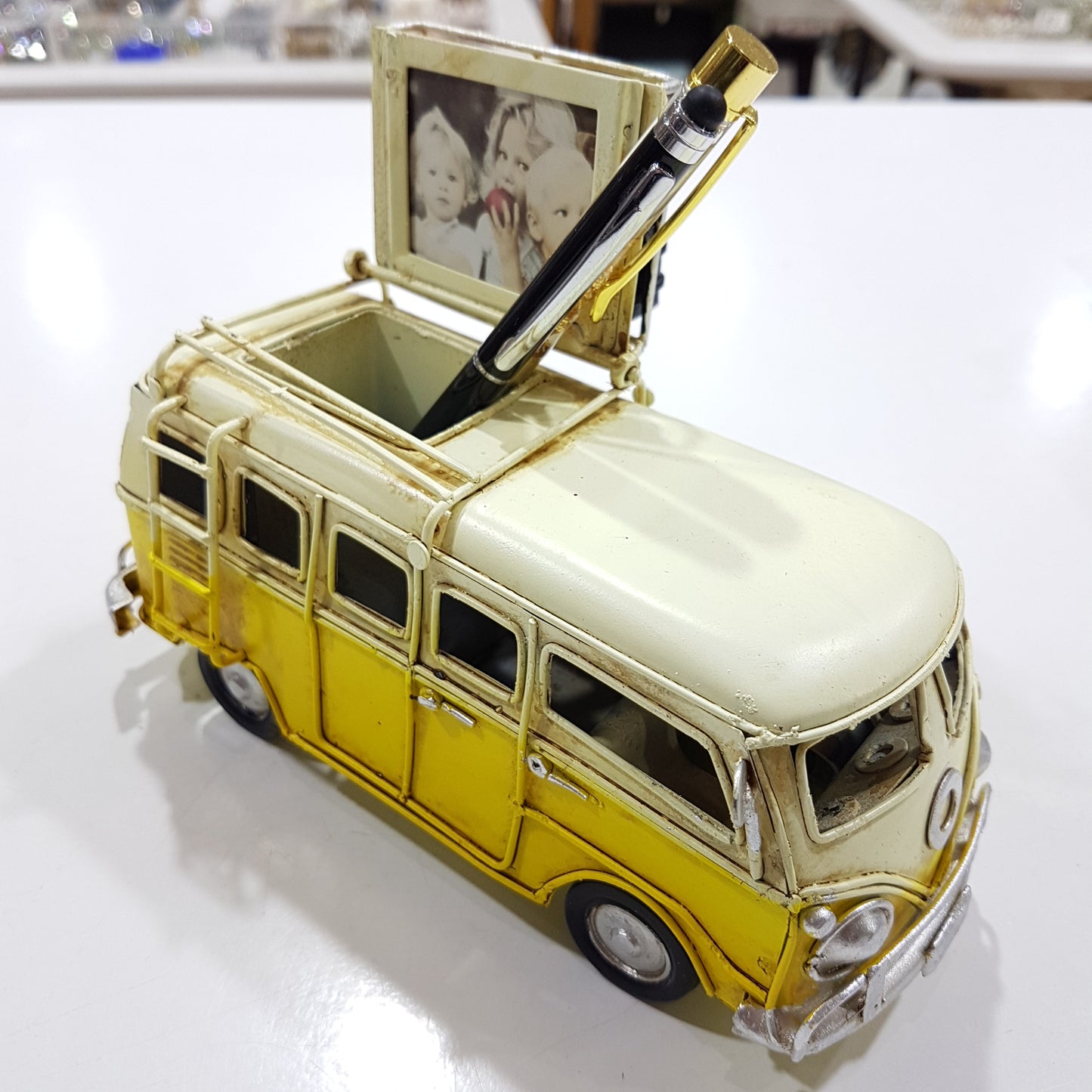 Yellow Combi Photo and Pen Holder