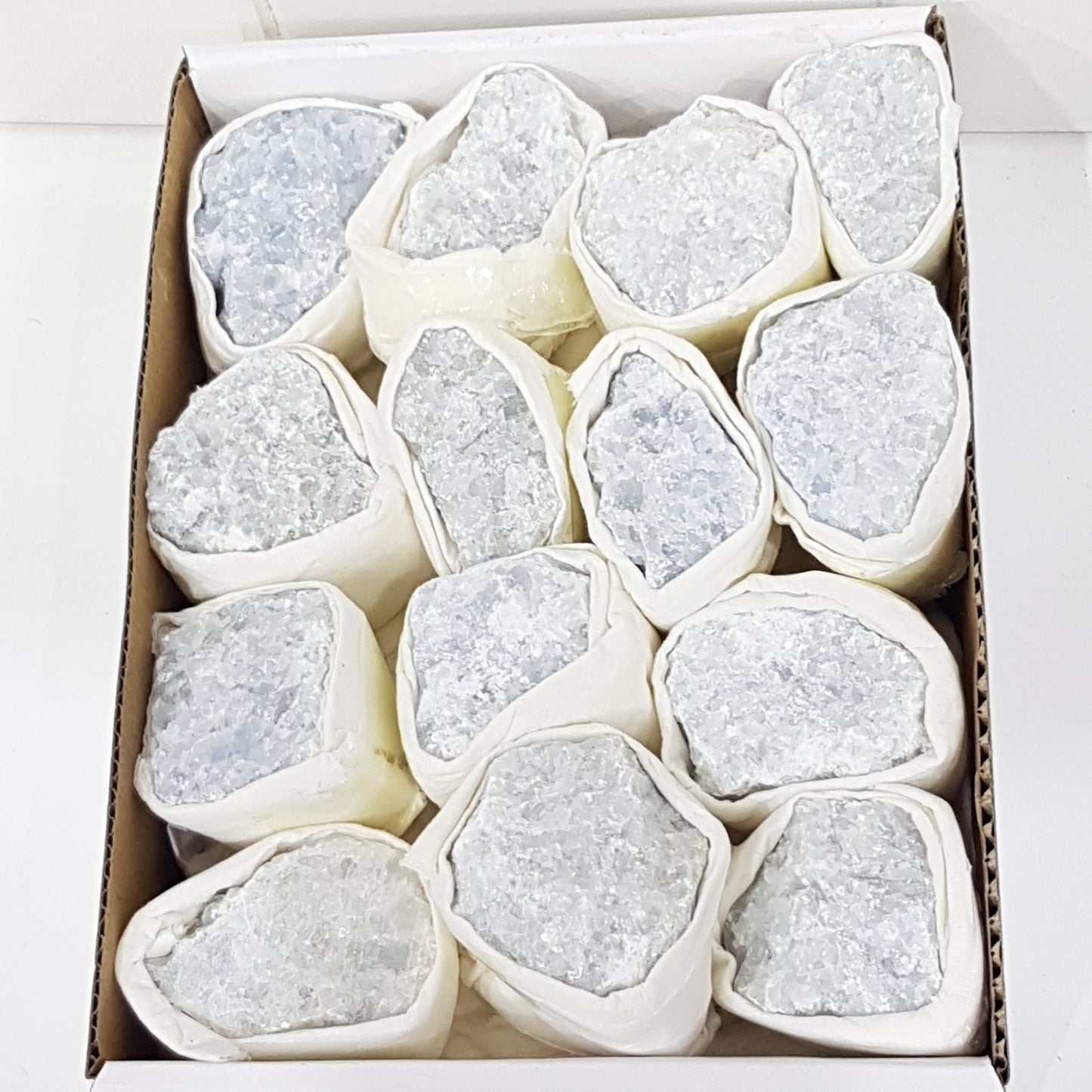 Box of Celestite Gemstones