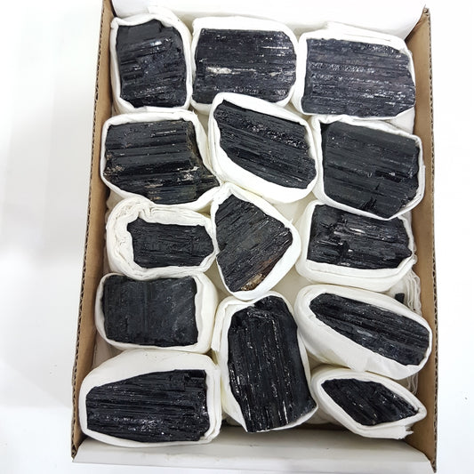 Box of Black Tourmaline Gemstones