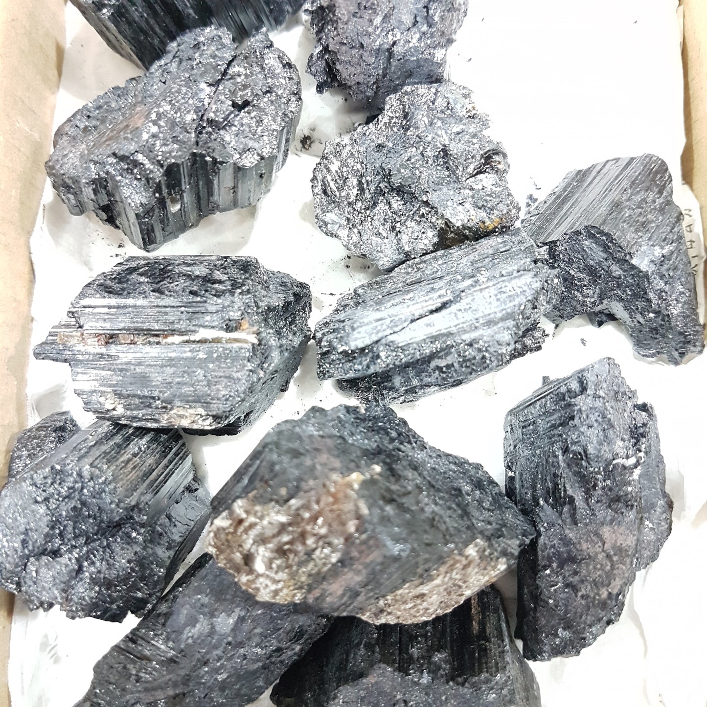 Box of Black Tourmaline Gemstones