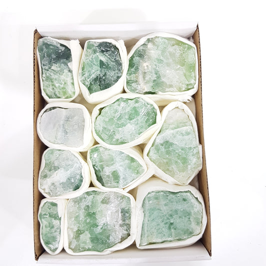 Box of Fluorite Gemstones