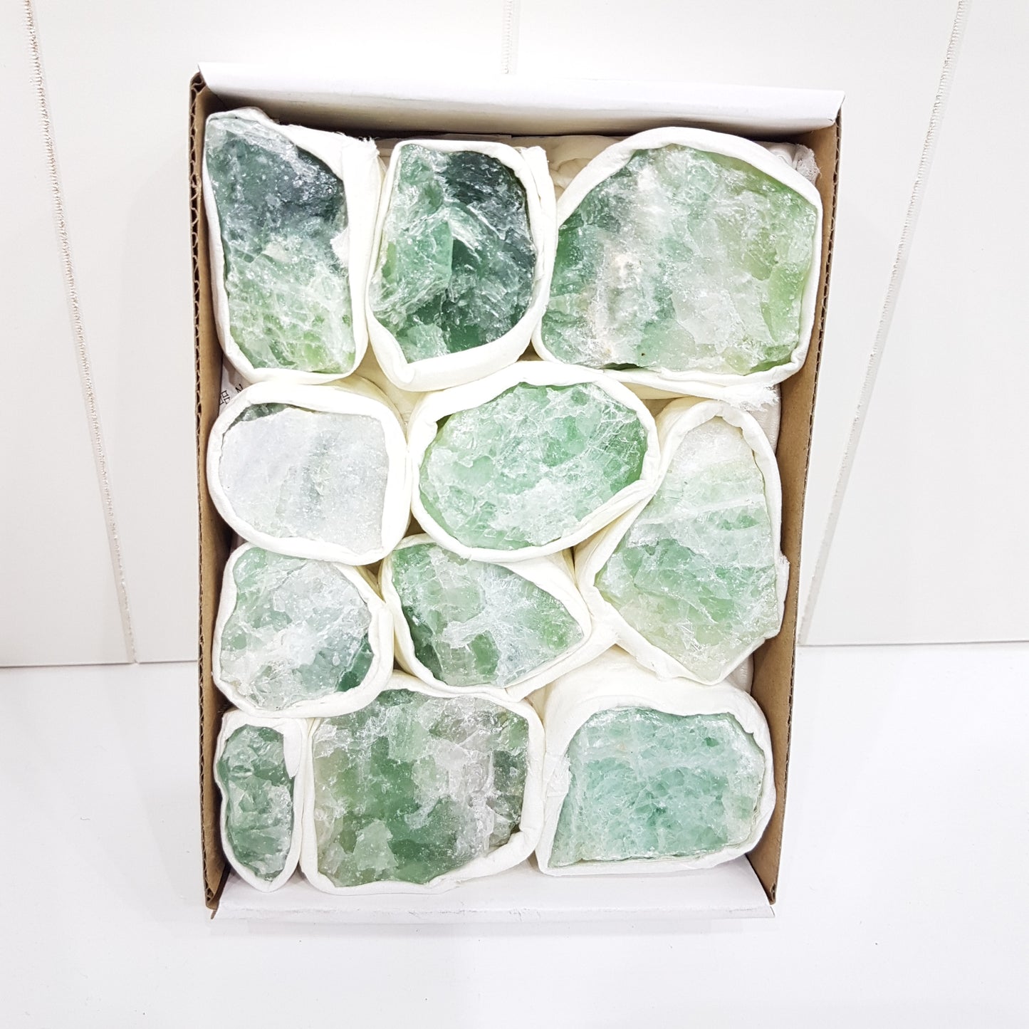 Box of Fluorite Gemstones