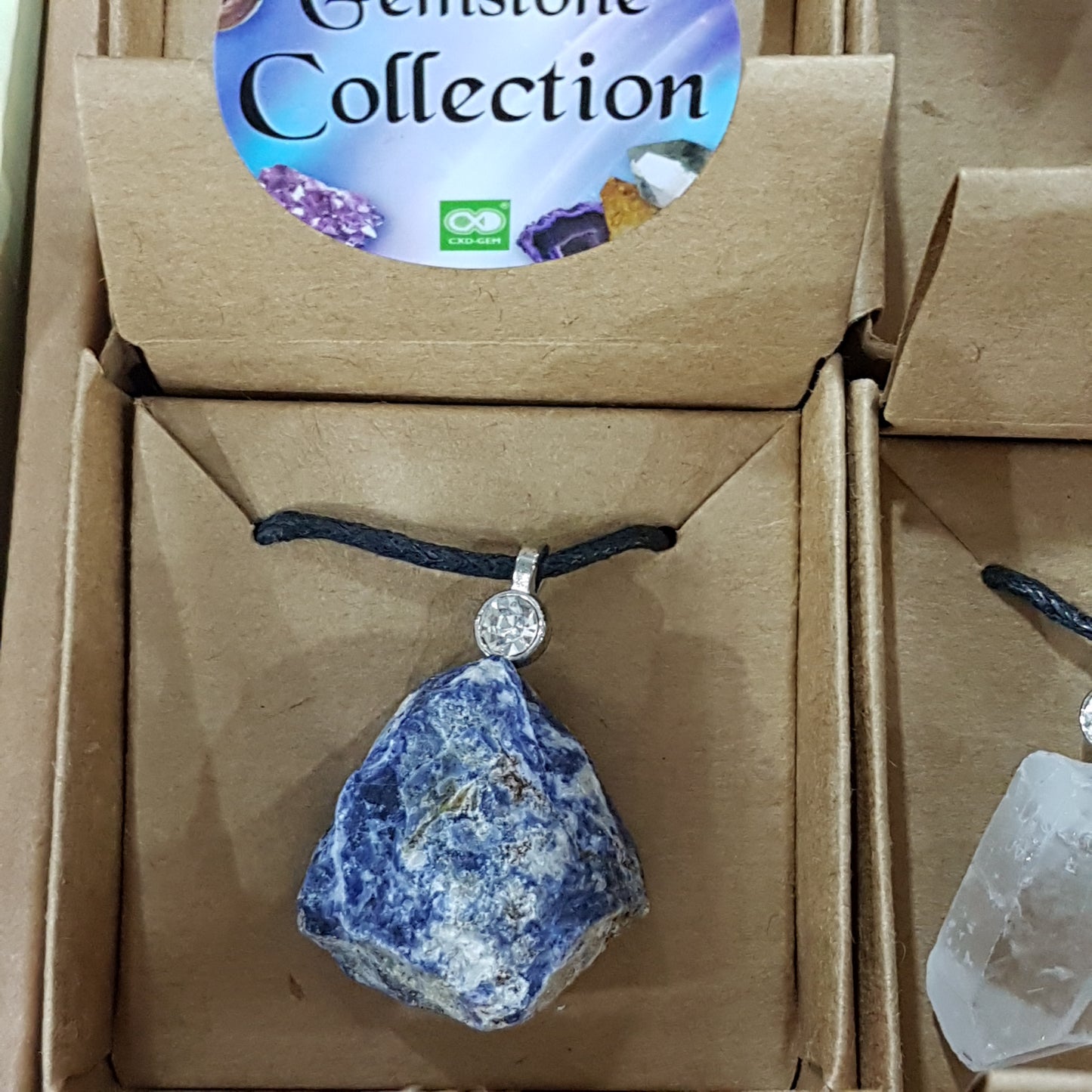 Gemstone with Rhinestone Necklace
