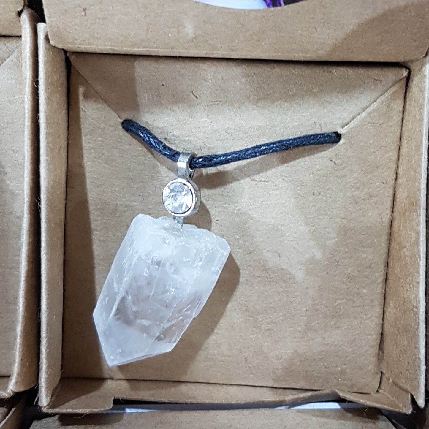 Gemstone with Rhinestone Necklace