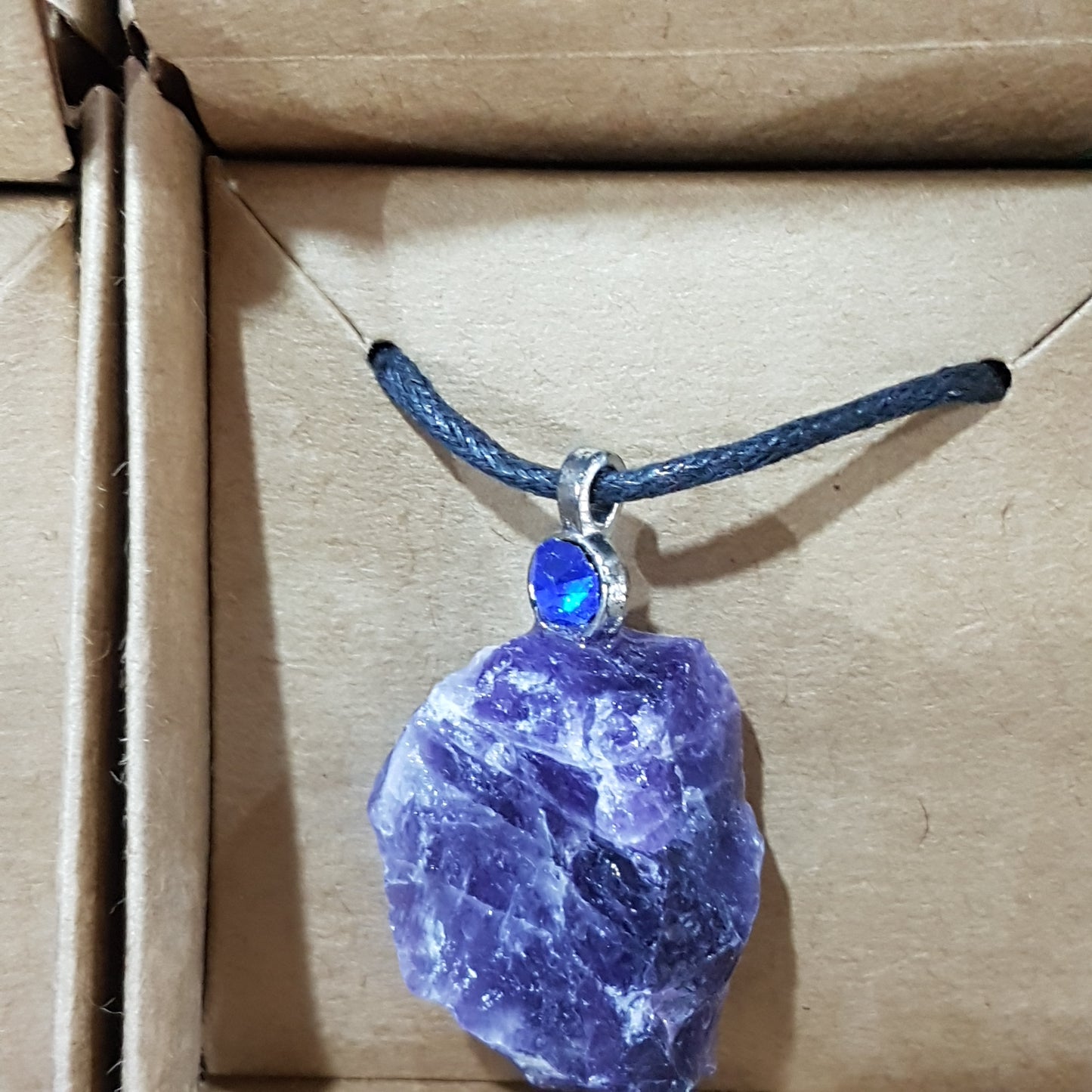 Gemstone with Rhinestone Necklace