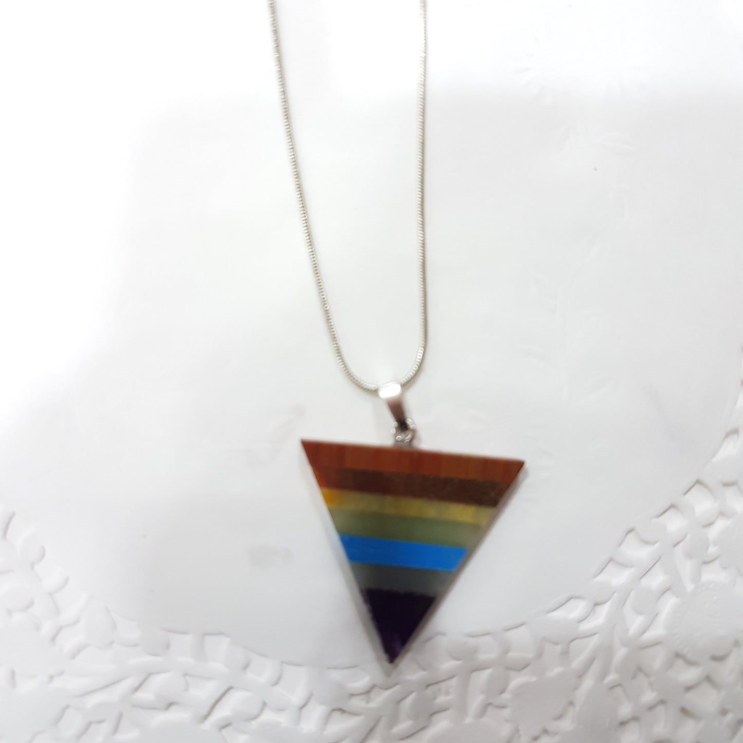 Chakra Gemstone Necklace - Triangle