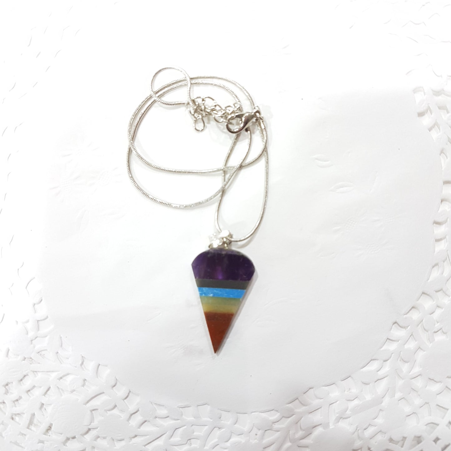 Chakra Gemstone Necklace - Pointed Drop