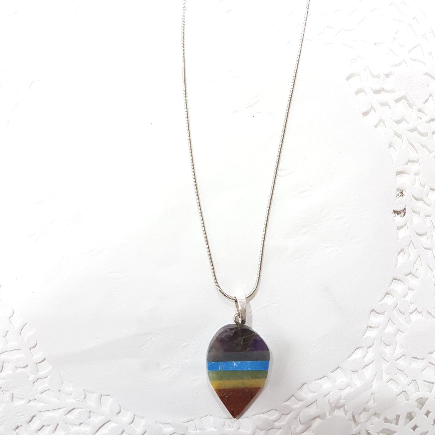 Chakra Gemstone Necklace - Raindrop