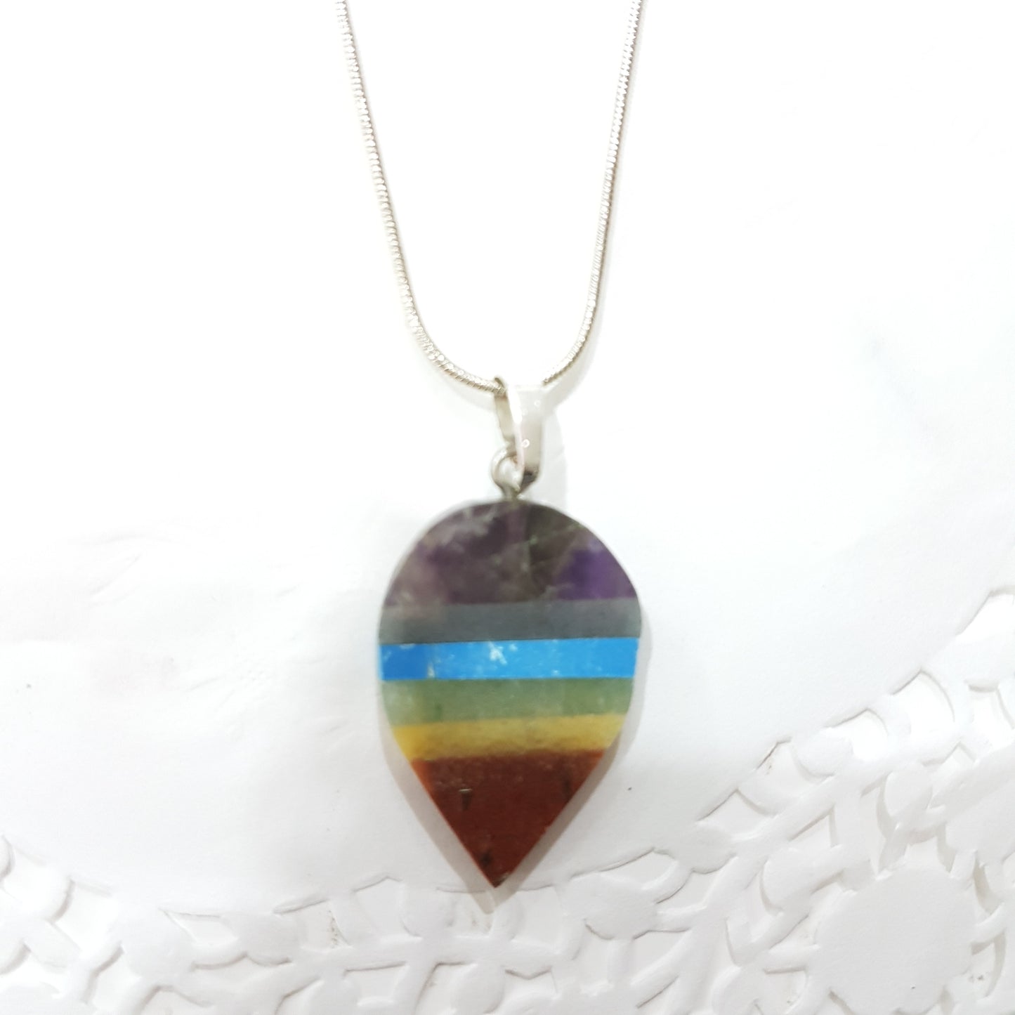 Chakra Gemstone Necklace - Raindrop