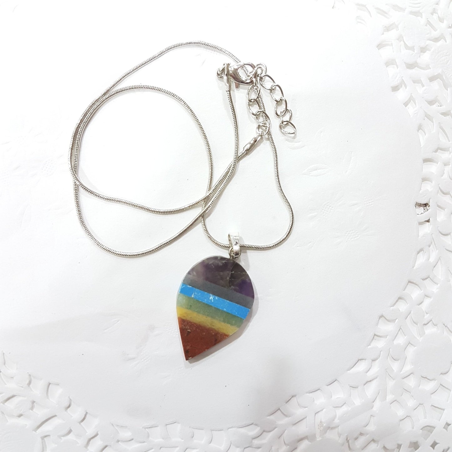 Chakra Gemstone Necklace - Raindrop