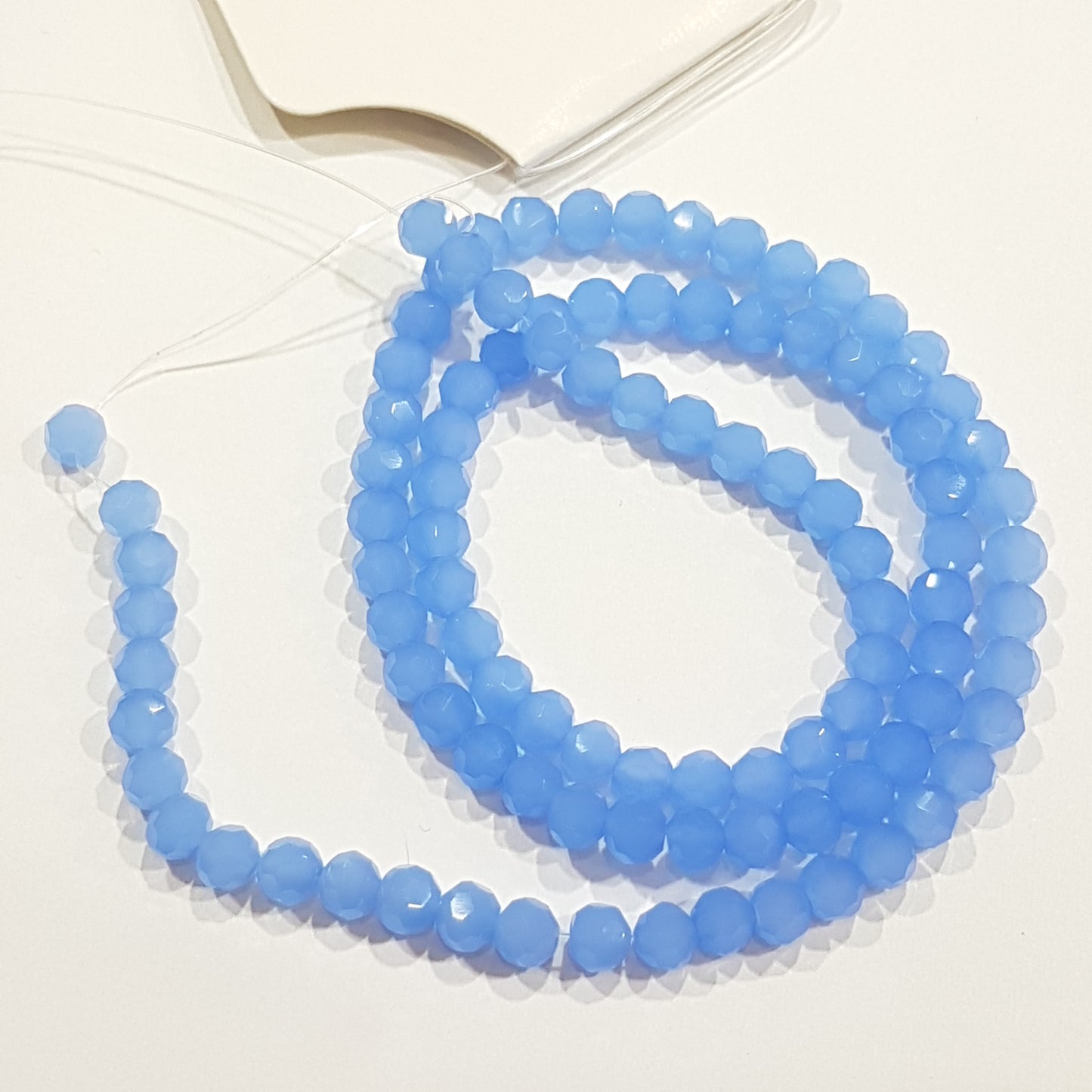 Milky Blue Crystal Glass Beads