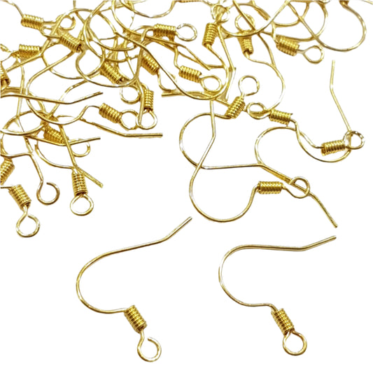 50pc Gold Plated Earring Hooks