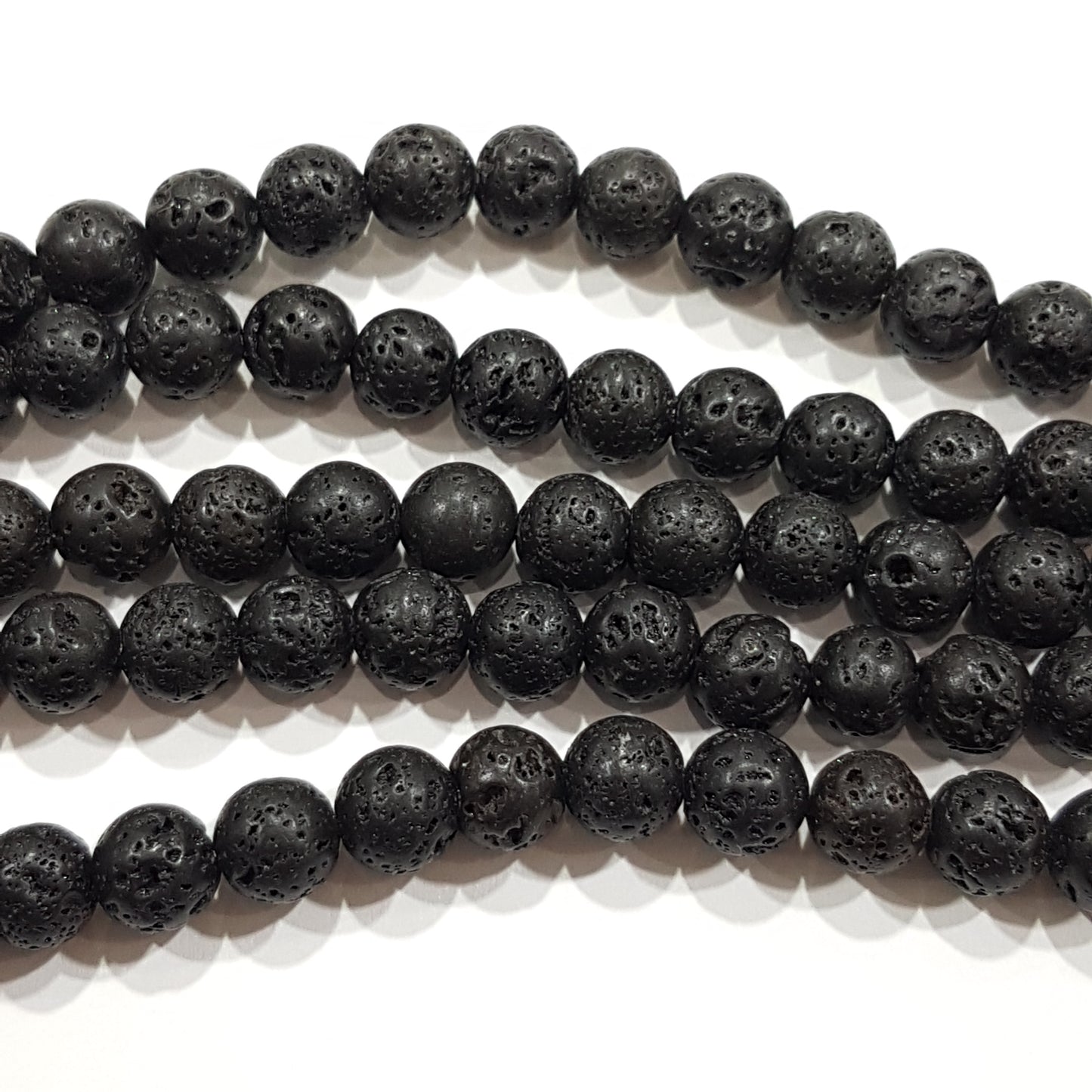 60pc 6mm Lava Beads