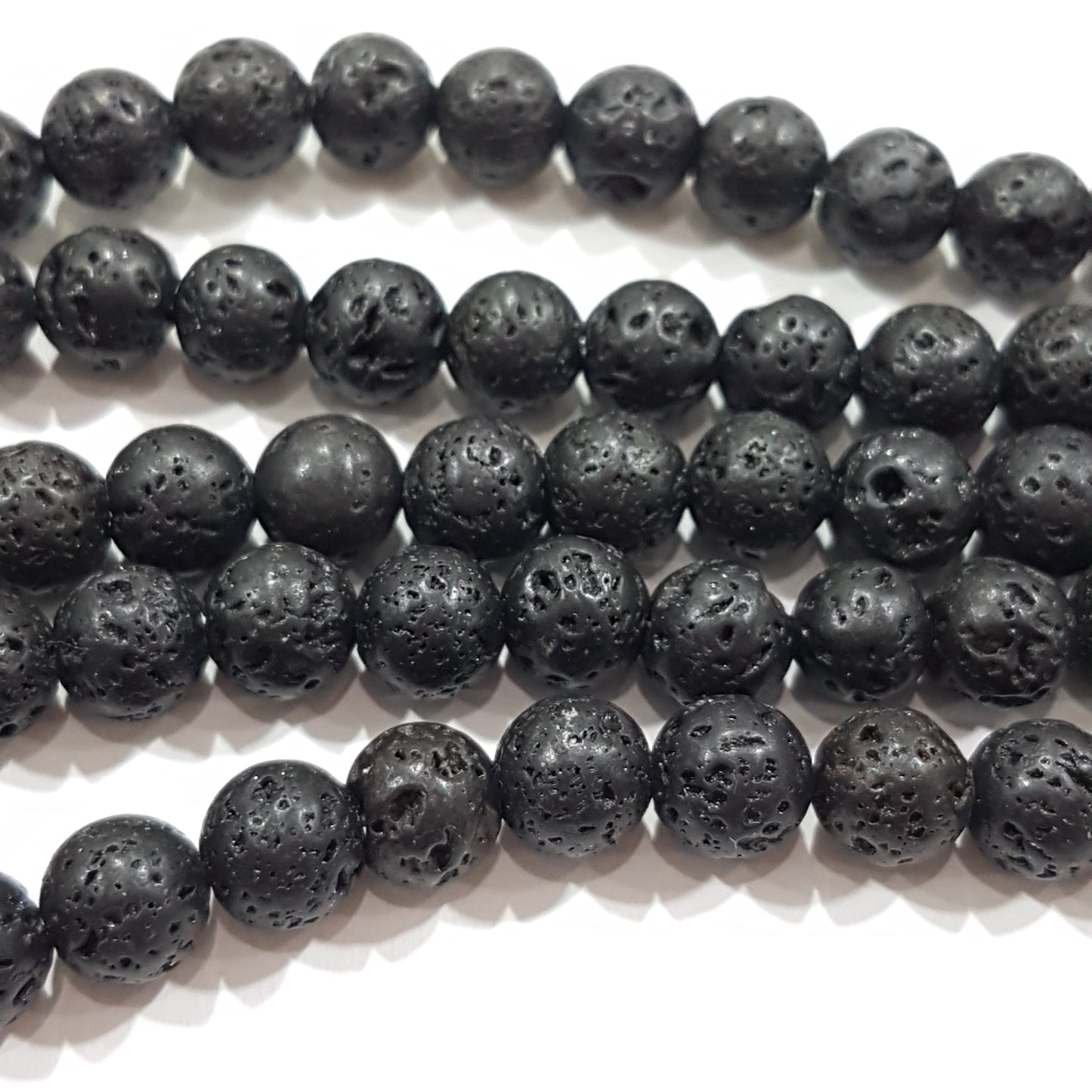 60pc 6mm Lava Beads
