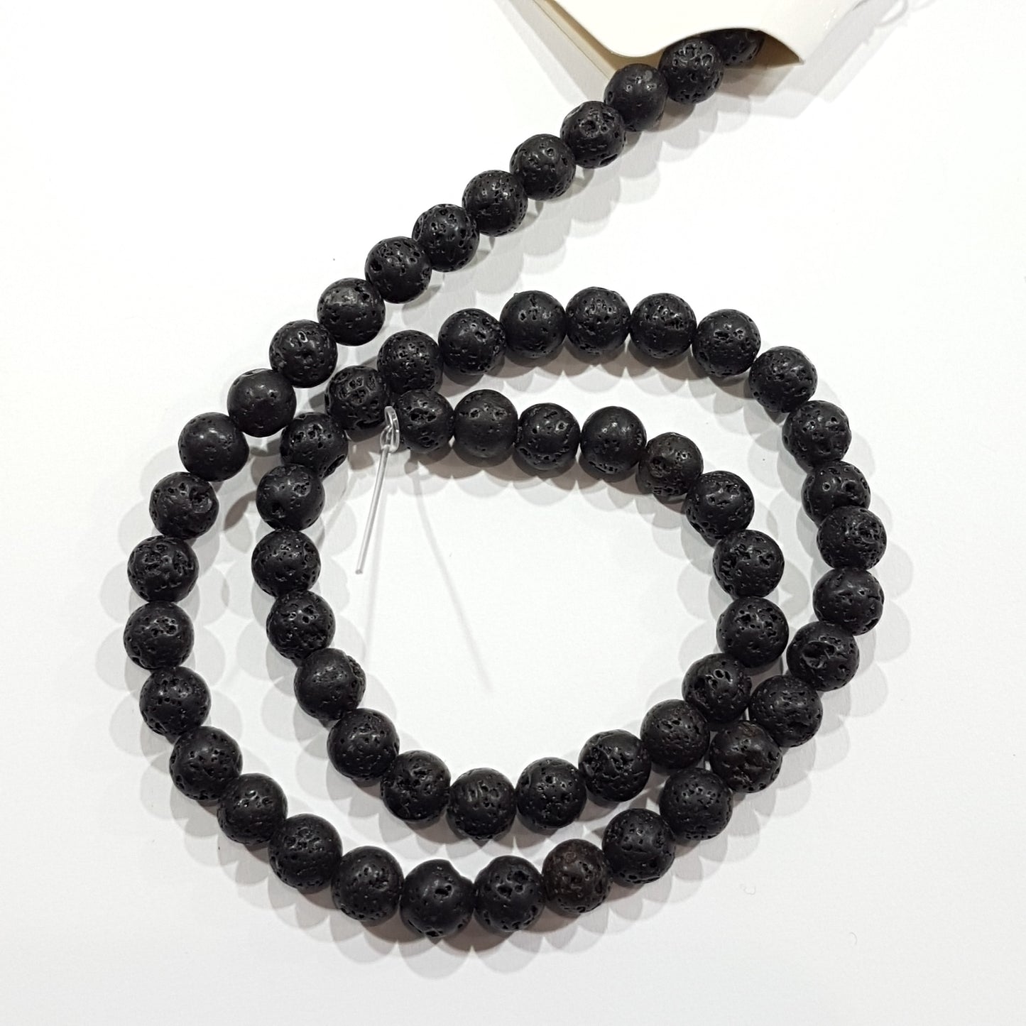 60pc 6mm Lava Beads