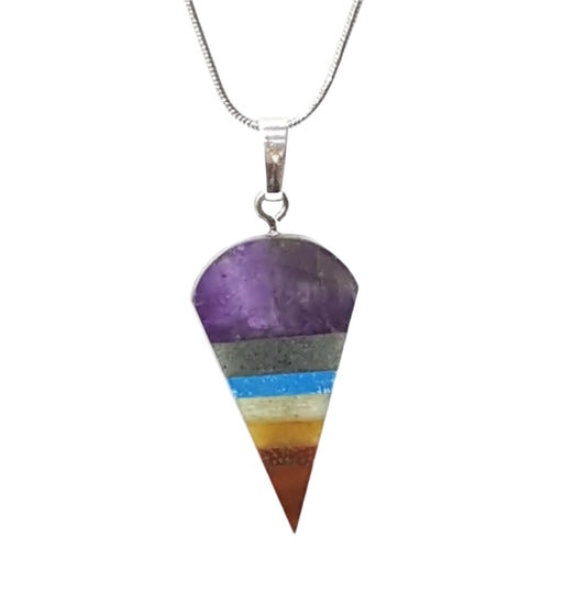 Chakra Gemstone Necklace - Pointed Drop