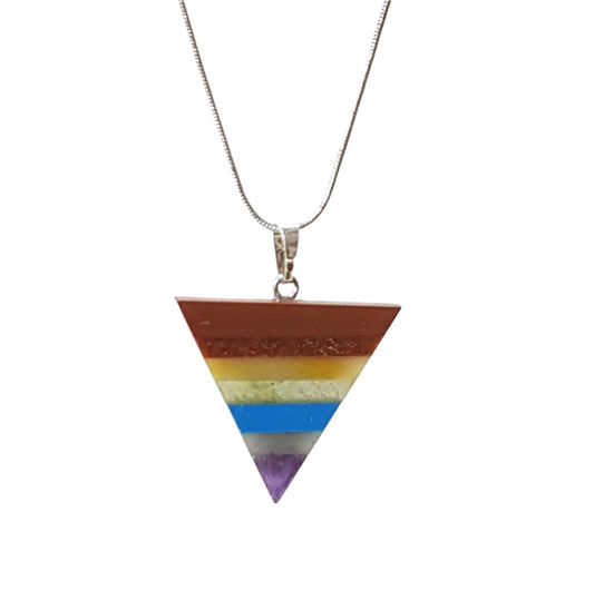 Chakra Gemstone Necklace - Triangle