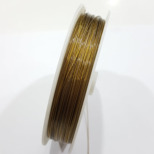 100m Gold Tiger Tail Wire Roll