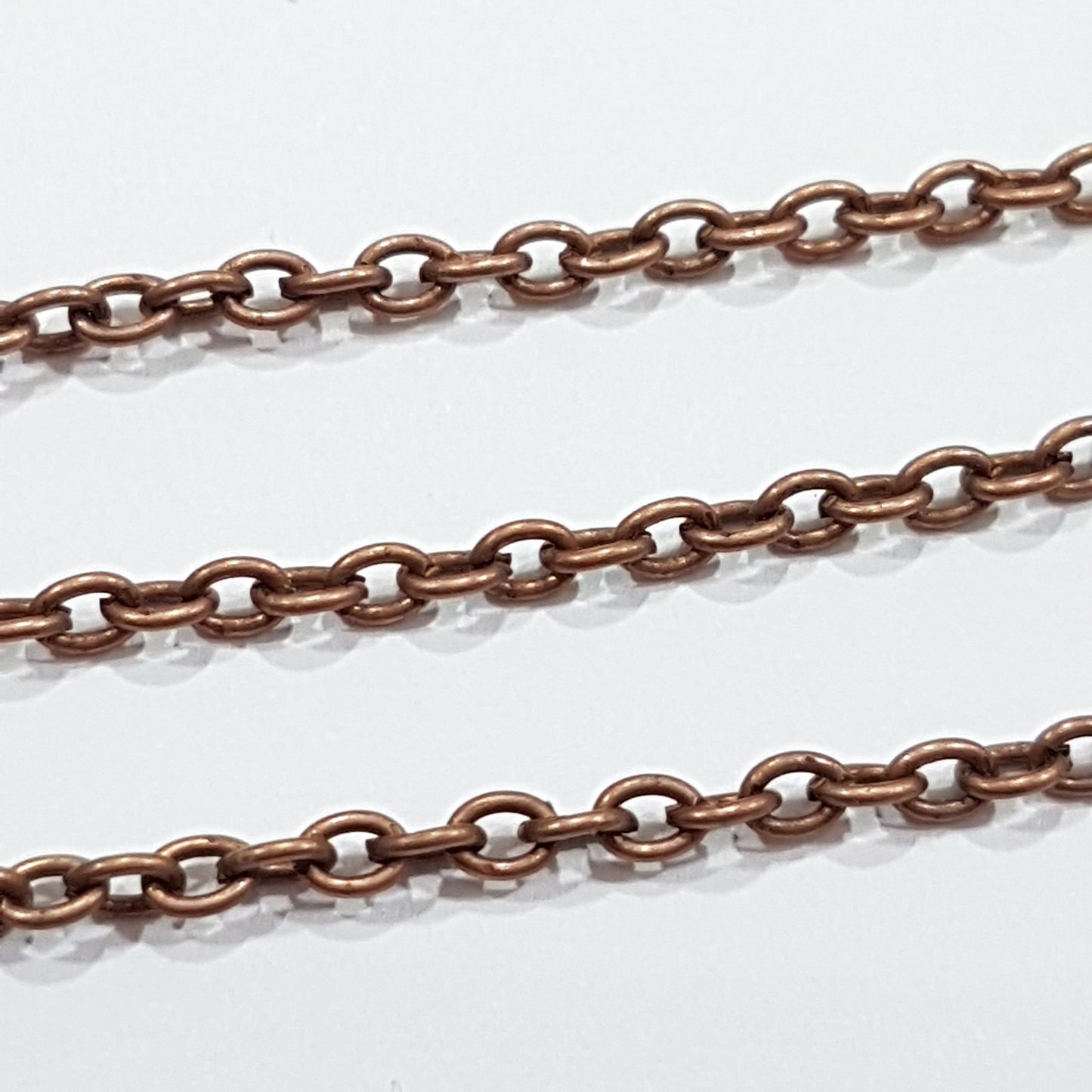 1M Red Copper Oval Link Chain