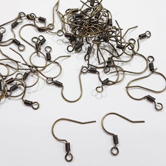 50pc Bronze Earring Hooks