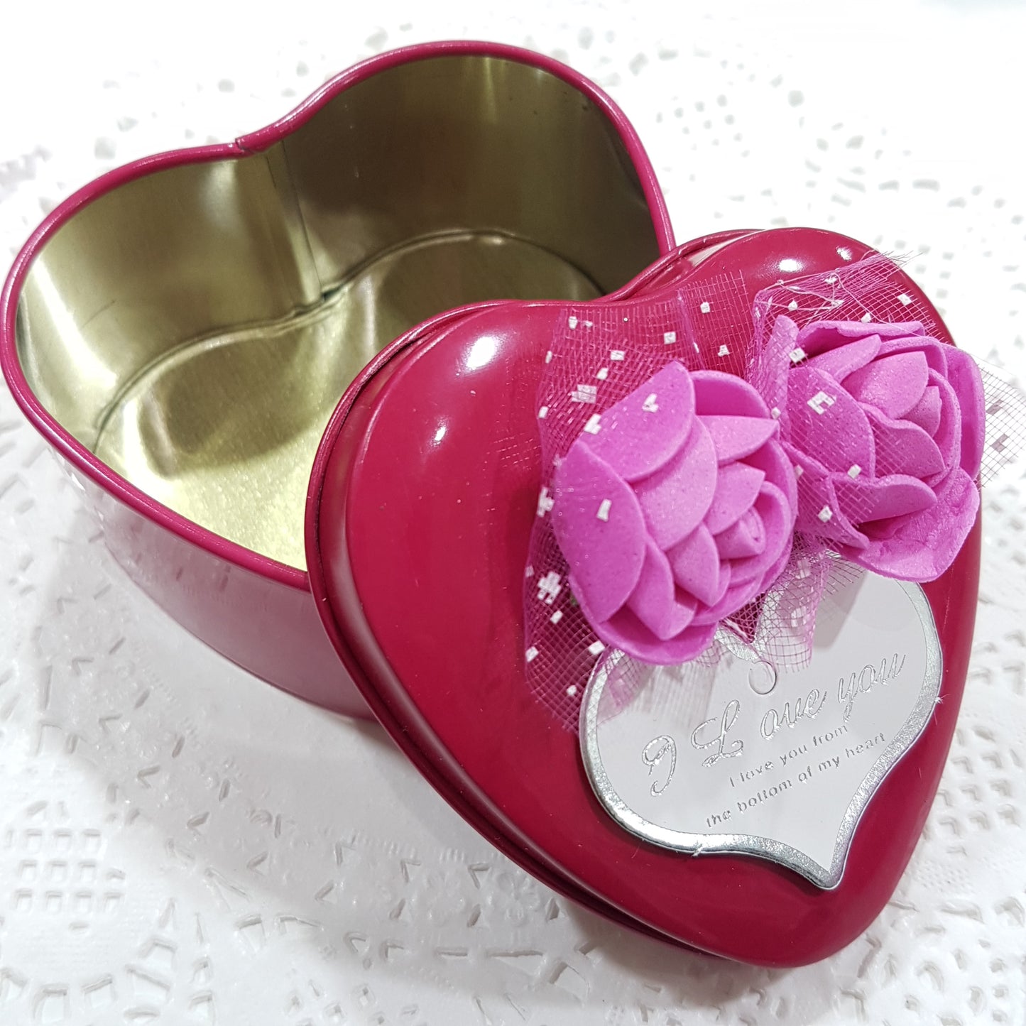 Fuchsia Heart Tin