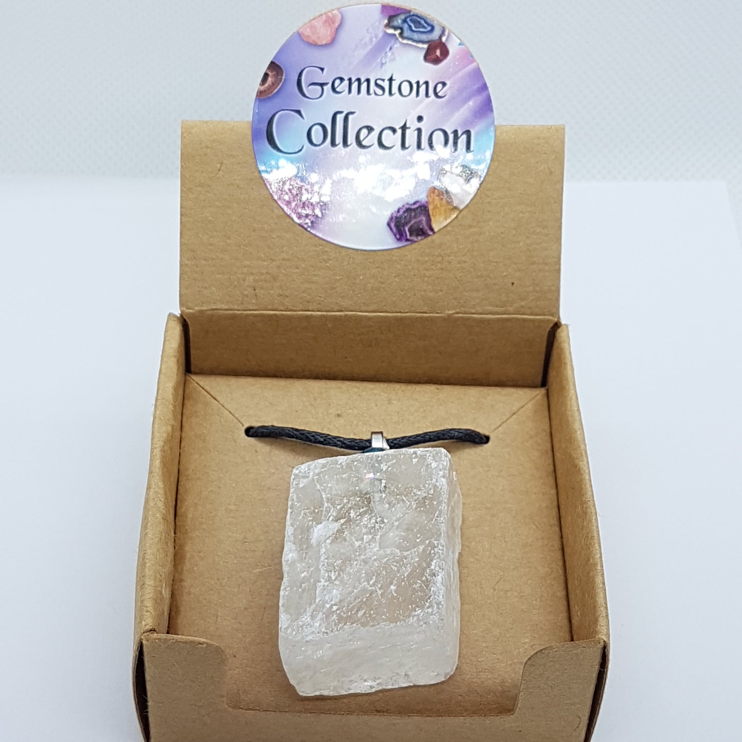 Clear Calcite Gemstone Necklace
