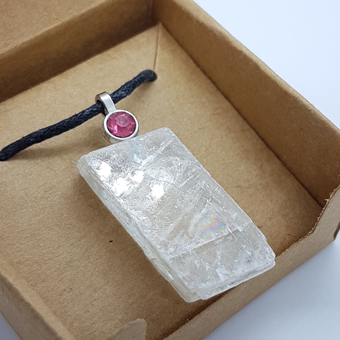 Clear Calcite Gemstone Necklace