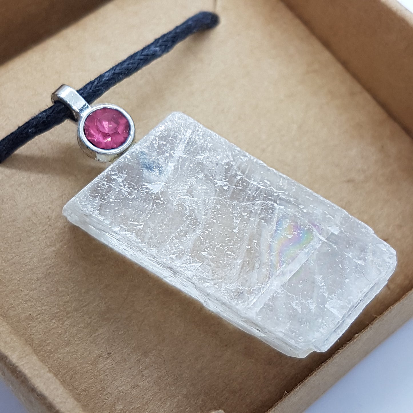 Clear Calcite Gemstone Necklace