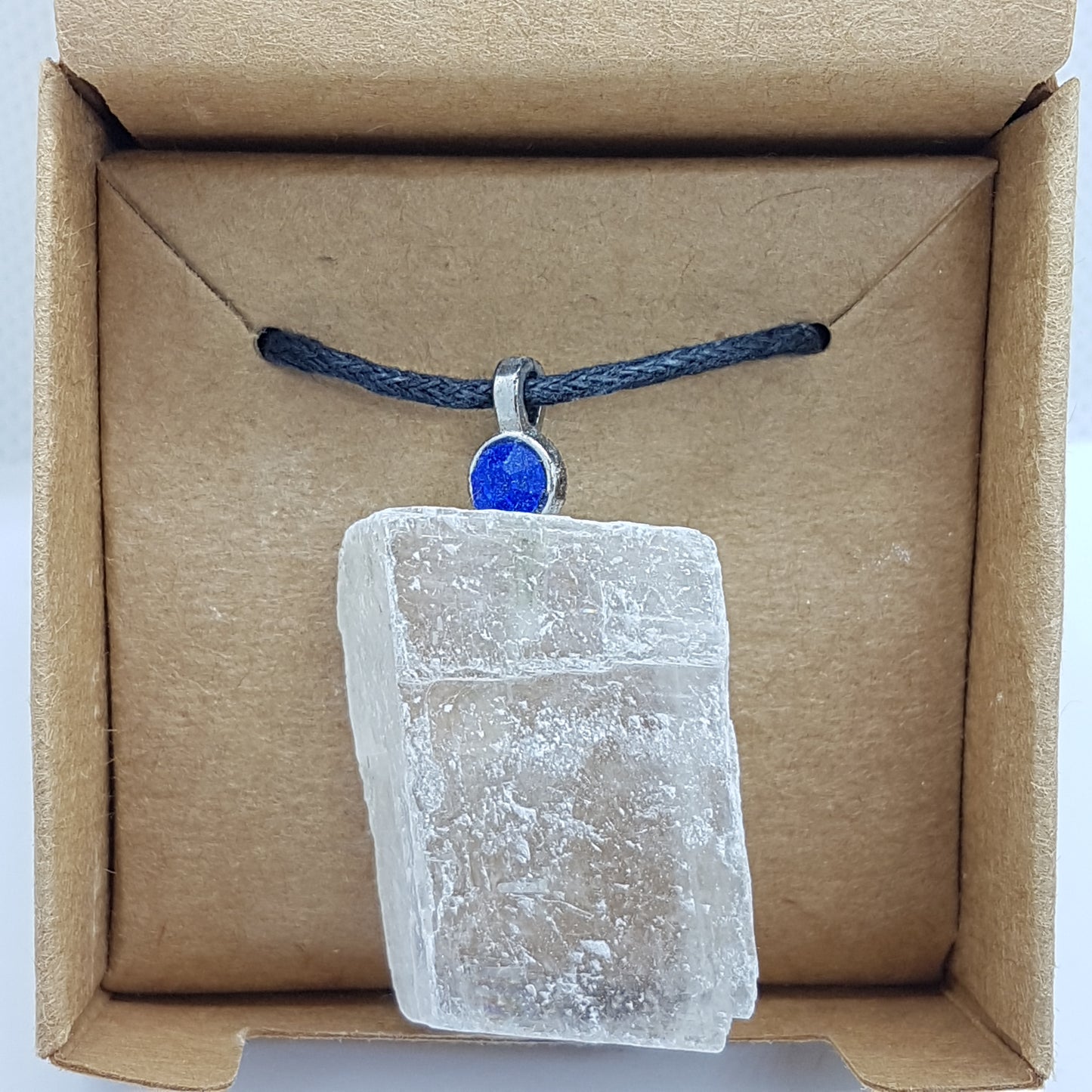 Clear Calcite Gemstone Necklace